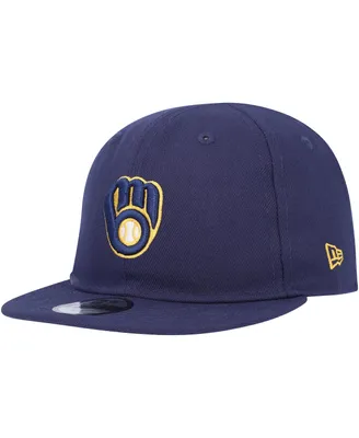 Infant Boys and Girls New Era Navy Milwaukee Brewers My First 9FIFTY Adjustable Hat