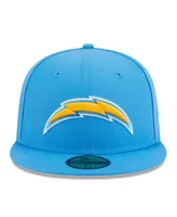 Men's New Era Powder Blue Los Angeles Chargers Main Patch 59FIFTY Fitted Hat