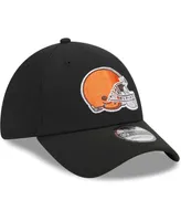 Men's New Era Black Cleveland Browns Main 39THIRTY Flex Hat