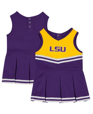 Girls Infant Colosseum Purple Lsu Tigers Time For Recess Cheer Dress