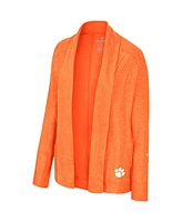 Women's Colosseum Orange Clemson Tigers Morningside Cardigan Sweater