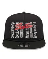 Men's New Era Black Boston Red Sox Street Team A-Frame Trucker 9FIFTY Snapback Hat