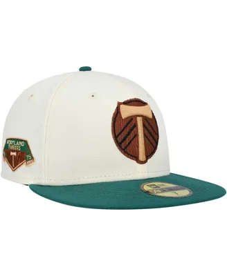 Men's New Era Cream Portland Timbers Wood grain 59FIFTY Fitted Hat