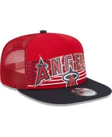 Men's New Era Red Los Angeles Angels Speed Golfer Trucker Snapback Hat