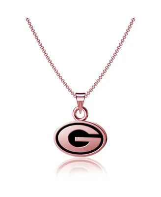 Women's Dayna Designs Georgia Bulldogs Rose Gold Pendant Necklace
