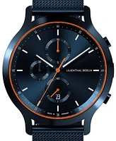 Lilienthal Berlin Men's Blue Orange Blue Stainless Steel Mesh Watch 42mm