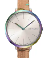 Lilienthal Berlin Women's Rosalux Rainbow Light Brown Cork Leather Watch 30mm