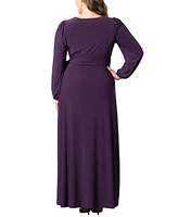 Women's Plus Modern Muse Long Sleeve Wrap Gown