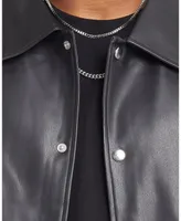 Xxiii Big & Tall Levi Pu Leather Jacket