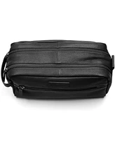 AlpineSwiss Sedona Toiletry Bag Genuine Leather Shaving Kit Dopp Travel Case