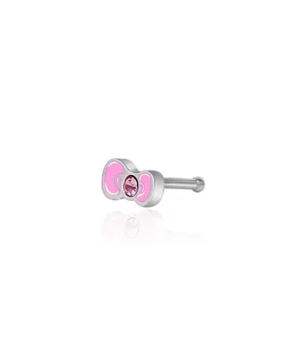 Sanrio Hello Kitty Stainless Steel (316L) Nose Stud - Hello Kitty Bow, Authentic Officially Licensed