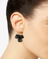 lonna & lilly Gold-Tone Open Flower Leverback Drop Earrings