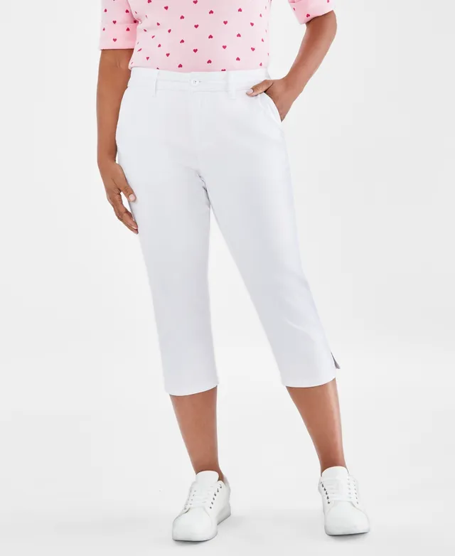 Style & Co Petite Bungee-Hem Cargo Capri Pants, Created for Macy's