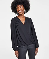 I.n.c. International Concepts Women's Surplice Top, Created for Macy's