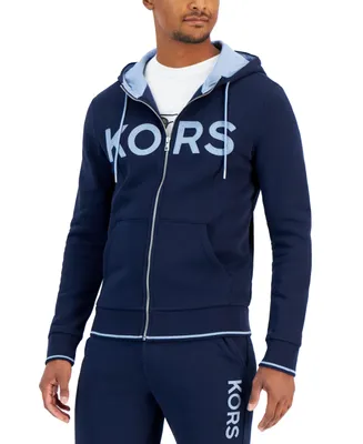 Michael Kors Men's Zip-Front Fleece Logo Hoodie