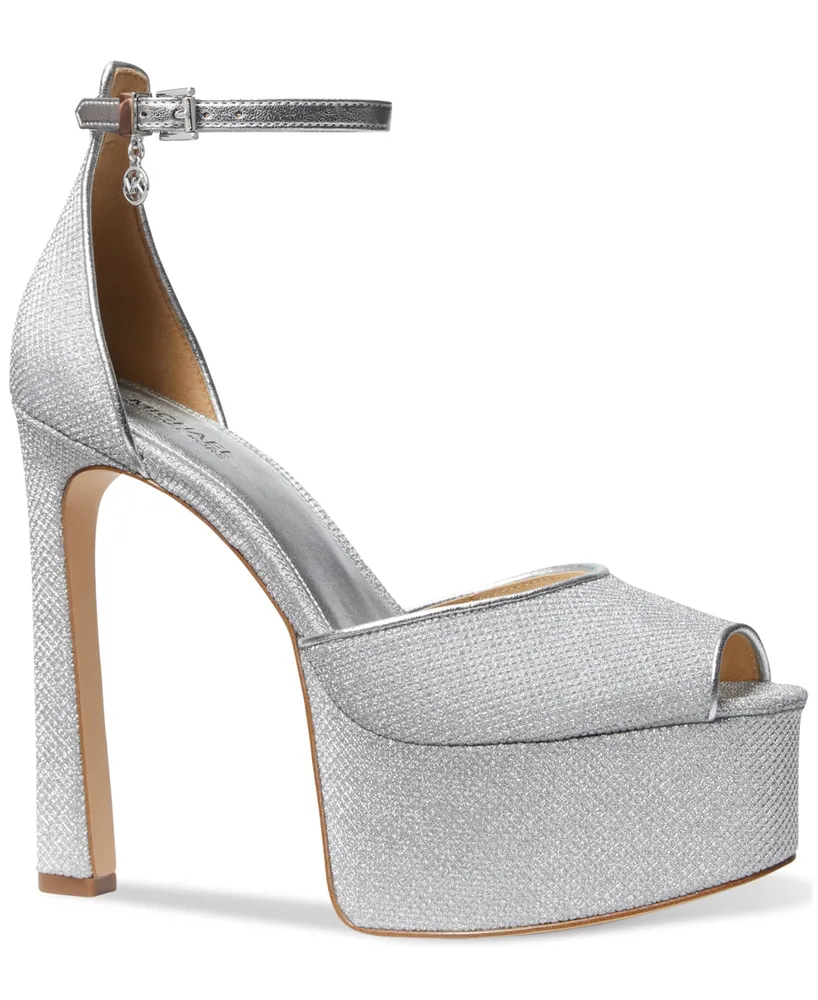 Michael Michael Kors Women's Martina Ankle-Strap Peep-Toe Pumps