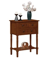 Convenience Concepts 23.75" Mdf Kendra 3 Drawer Hall Table with Shelf