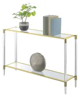 Convenience Concepts 44.25" Glass Royal Crest 2 Tier Acrylic Console Table