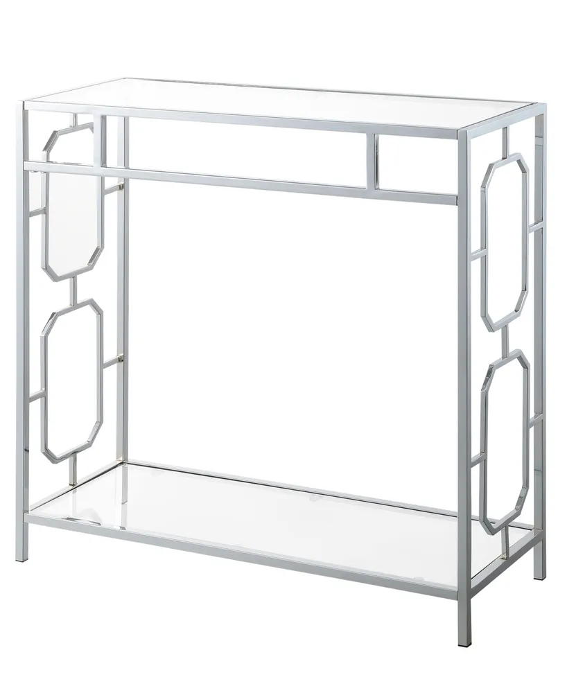 Convenience Concepts 31.5" Omega Glass Hall Table with Shelf