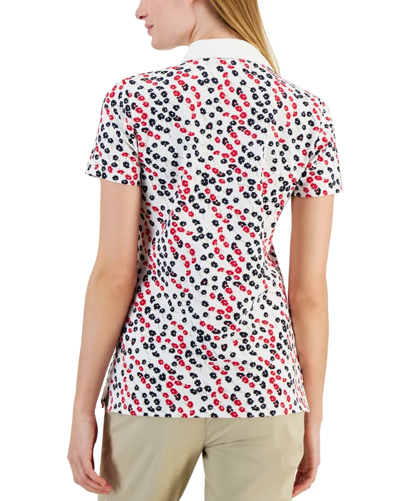 Tommy Hilfiger Women's Ditsy-Floral Printed Polo Top
