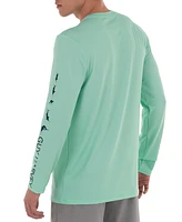 Guy Harvey Men's Core Logo Graphic Long-Sleeve Sun Protection T-Shirt