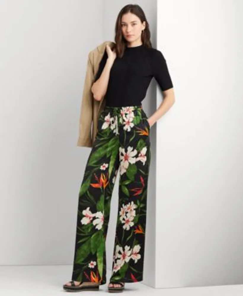 Lauren Ralph Lauren Women's Paisley Twill Long-Sleeve Top and Pajama Pants  Set - Macy's