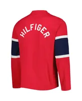 Men's Tommy Hilfiger Red Washington Capitals Walter Lace-Up Long Sleeve Top