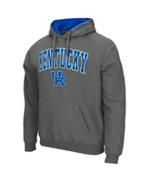 Men's Colosseum Charcoal Kentucky Wildcats Arch & Team Logo 3.0 Pullover Hoodie