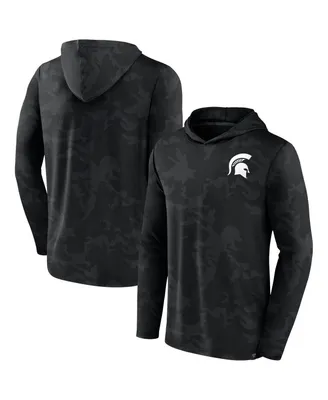 Men's Fanatics Black Michigan State Spartans Camo Hoodie Long Sleeve T-shirt