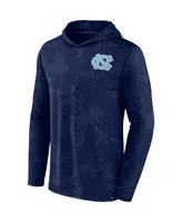 Men's Fanatics Navy North Carolina Tar Heels Camo Hoodie Long Sleeve T-shirt