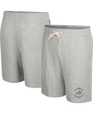 Men's Colosseum Heather Gray Colorado Buffaloes Love To Hear This Terry Shorts