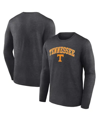 Men's Fanatics Heather Charcoal Tennessee Volunteers Campus Long Sleeve T-shirt
