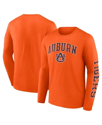 Men's Fanatics Auburn Tigers Distressed Arch Over Logo Long Sleeve T-shirt