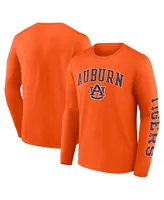 Men's Fanatics Auburn Tigers Distressed Arch Over Logo Long Sleeve T-shirt