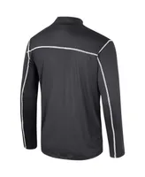 Men's Colosseum Black Michigan State Spartans Cameron Quarter-Zip Windshirt