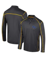 Men's Colosseum Charcoal Pitt Panthers Cameron Quarter-Zip Windshirt