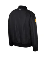 Men's Colosseum Black Iowa Hawkeyes Full-Zip Bomber Jacket