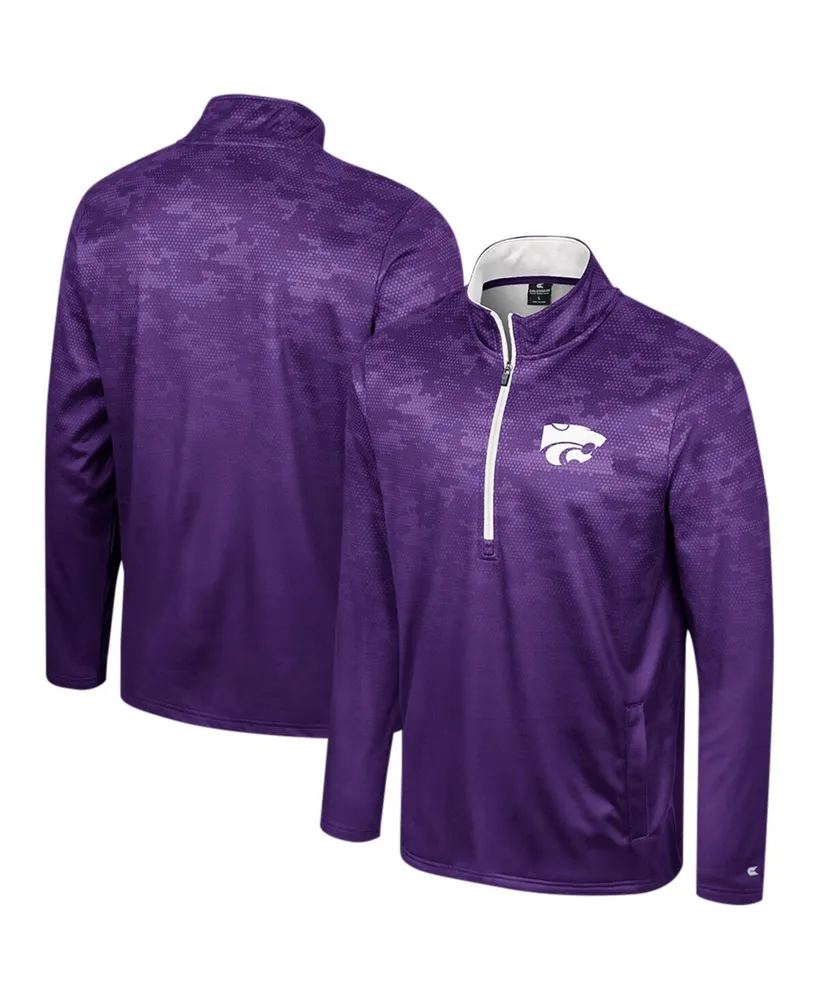 Men's Colosseum Purple Kansas State Wildcats The Machine Half-Zip Jacket