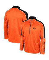 Men's Colosseum Orange Oregon State Beavers Marled Half-Zip Jacket