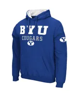 Men's Colosseum Royal Byu Cougars Sunrise Pullover Hoodie