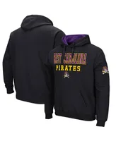 Men's Colosseum Black Ecu Pirates Sunrise Pullover Hoodie