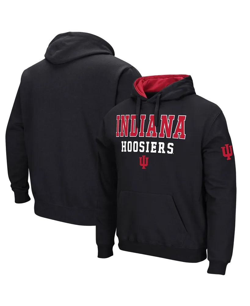 Men's Colosseum Black Indiana Hoosiers Sunrise Pullover Hoodie