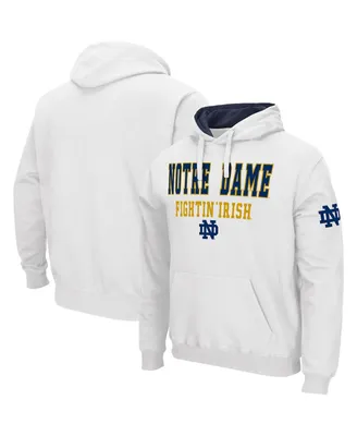 Men's Colosseum White Notre Dame Fighting Irish Sunrise Pullover Hoodie