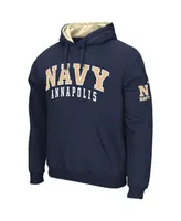 Men's Colosseum Navy Midshipmen Double Arch Pullover Hoodie