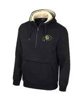 Men's Colosseum Black Colorado Buffaloes Half-Zip Hoodie