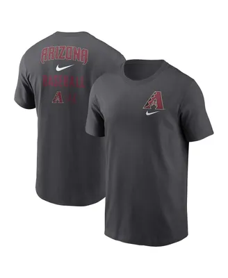 Men's Nike Charcoal Arizona Diamondbacks Logo Sketch Bar T-shirt