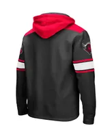 Men's Colosseum Black Rutgers Scarlet Knights 2.0 Lace-Up Logo Pullover Hoodie