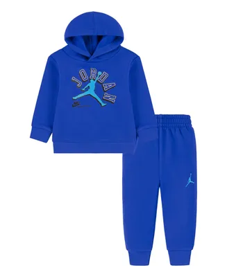 Jordan Baby Boys Jumpman Varsity Logo Sweatshirt and Jogger Pants, 2 Piece Set