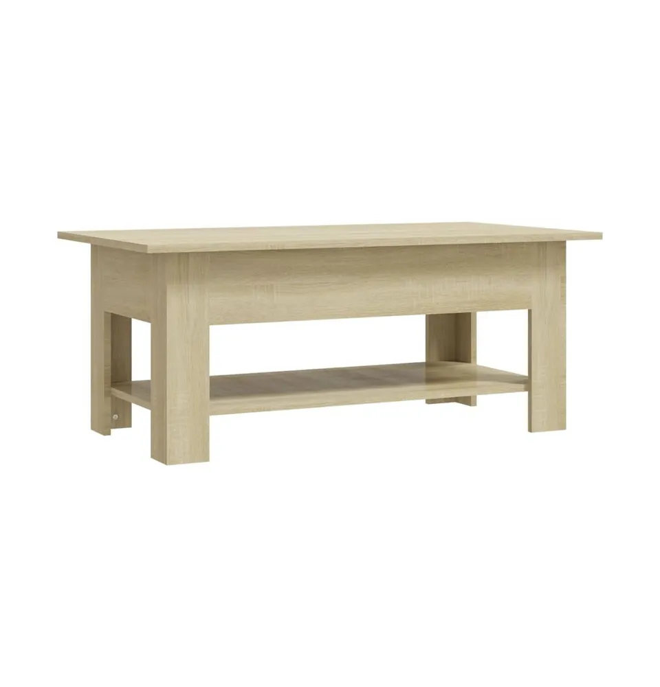 Coffee Table Sonoma Oak 40.2"x21.7"x16.5" Engineered Wood