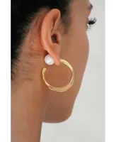 Twisted Wave Hoop Earrings